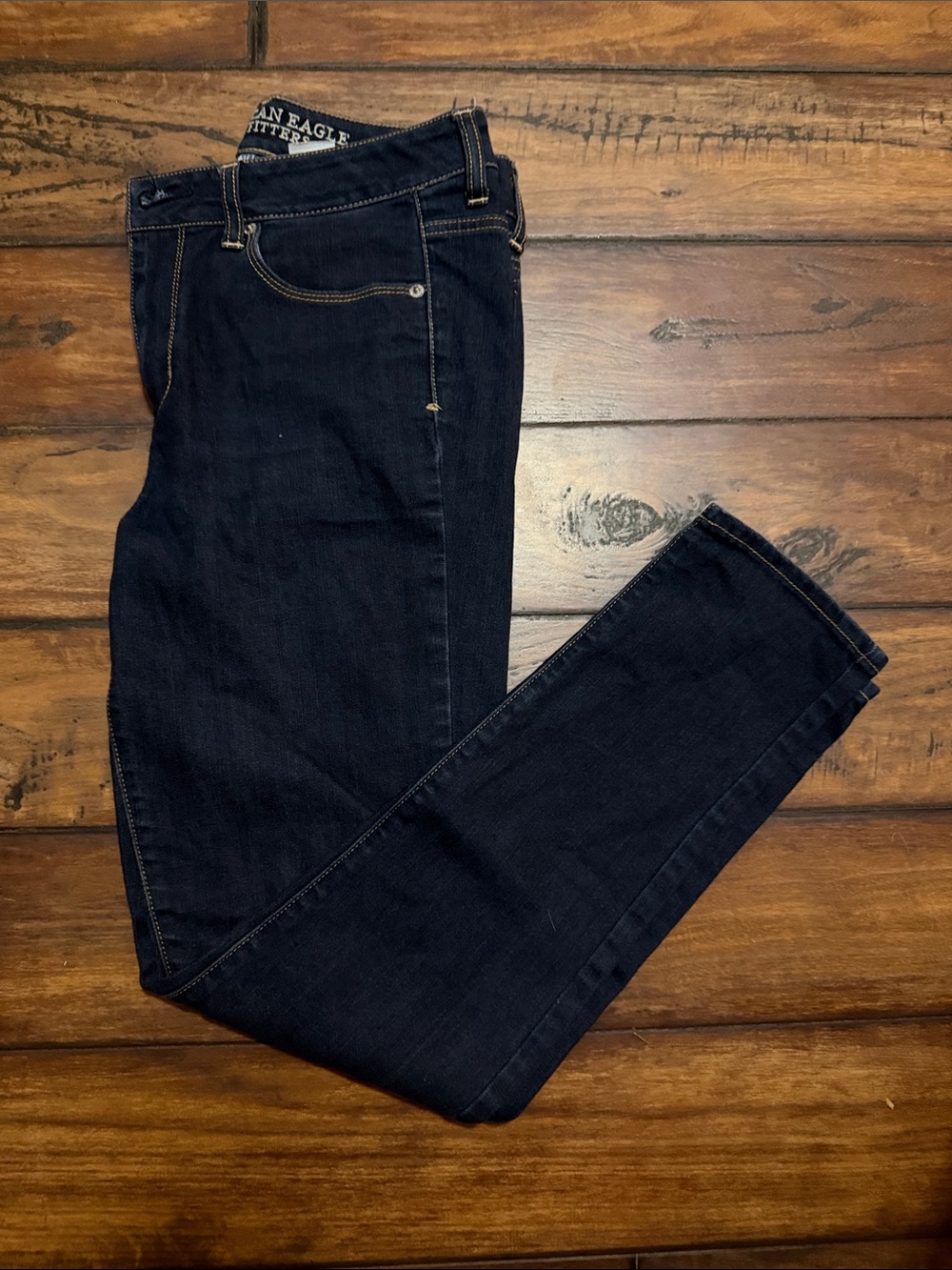 American Eagle Outfitters Like New Dark Wash Hi-Rise Super Stretch Skinny Jean